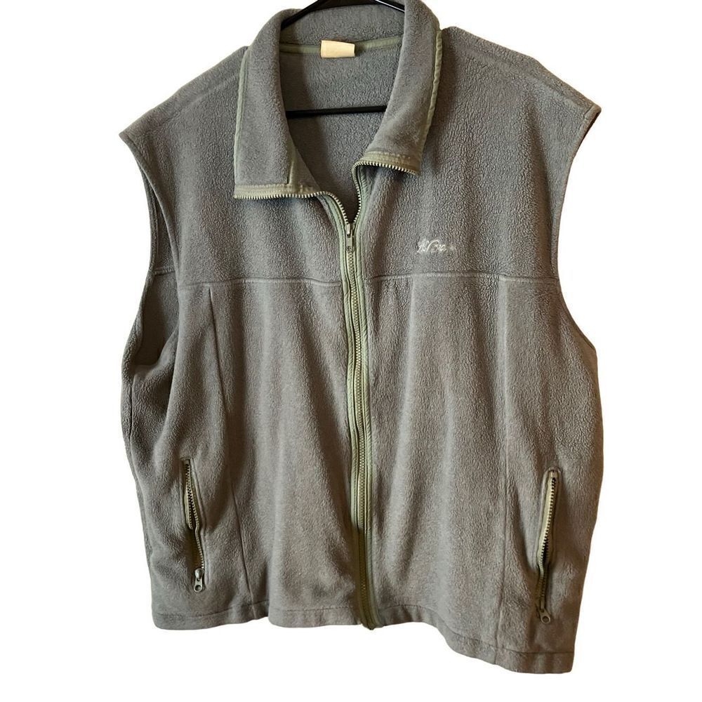 LL Bean Ladies Fleece Full Zip Vest 2X
